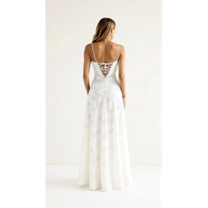Waltraudine | Damen Maxi Kleid Für Hochzeitsgast Im Slip Stil