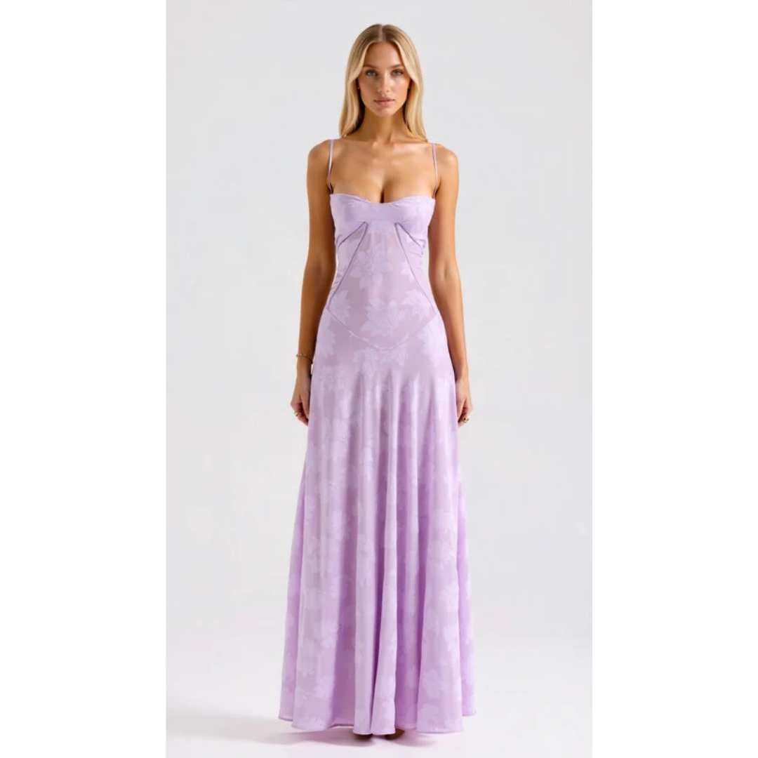 Waltraudine | Damen Maxi Kleid Für Hochzeitsgast Im Slip Stil