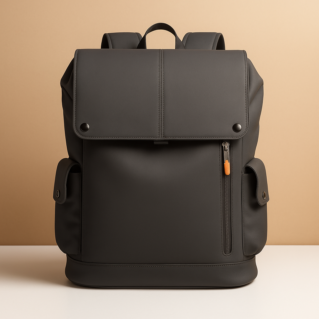 Wasserdichter Laptop-Rucksack für Herren aus PU-Leder