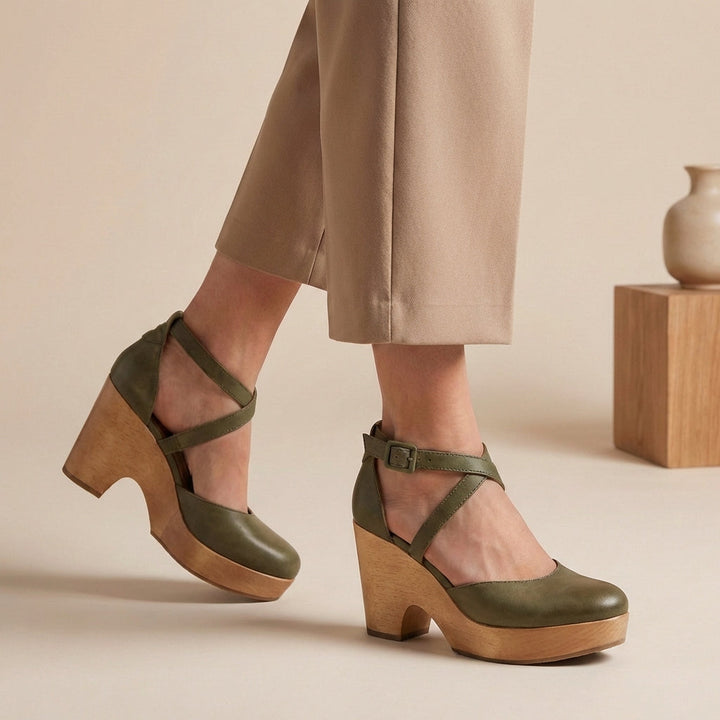 Edith | Damen Blockabsatz Riemen Plattform Heels