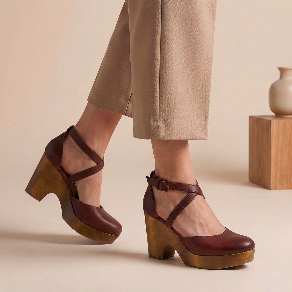 Edith | Damen Blockabsatz Riemen Plattform Heels