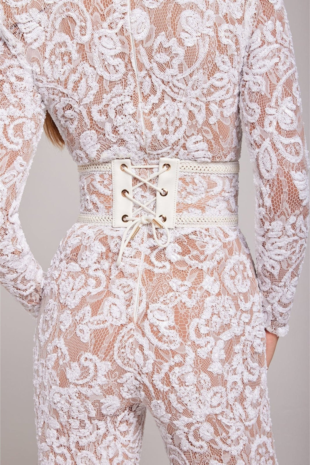 Julia –  Sequin Lace Long Sleeve Jumpsuit - Image 11