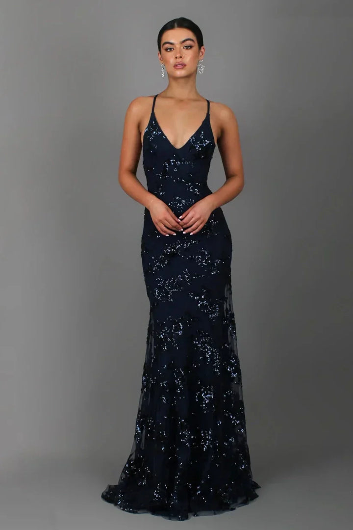 Lisa – Elegant Women's Sequin Maxi Dress  - Image 1