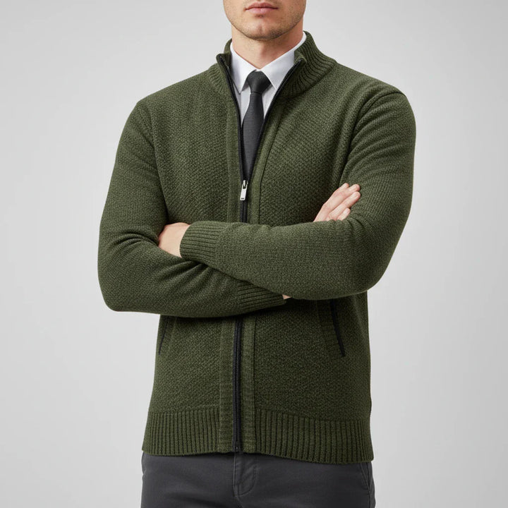 Christian | Herren Strickjacke mit Reißverschluss vorne