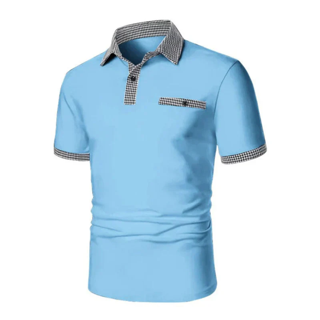 Yannik | Herren Poloshirt Mit Taschen Karo Alltag
