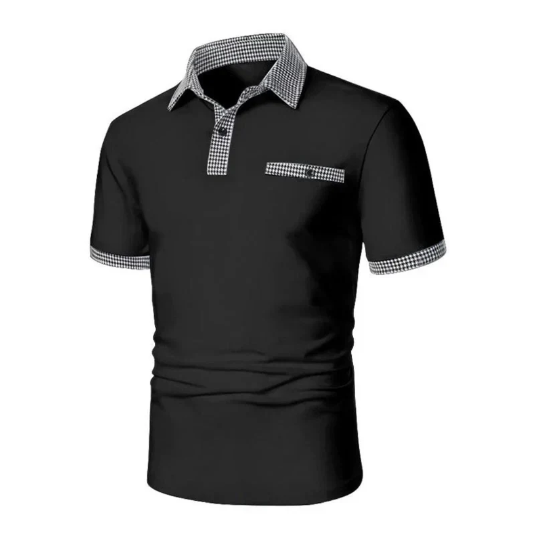 Yannik | Herren Poloshirt Mit Taschen Karo Alltag