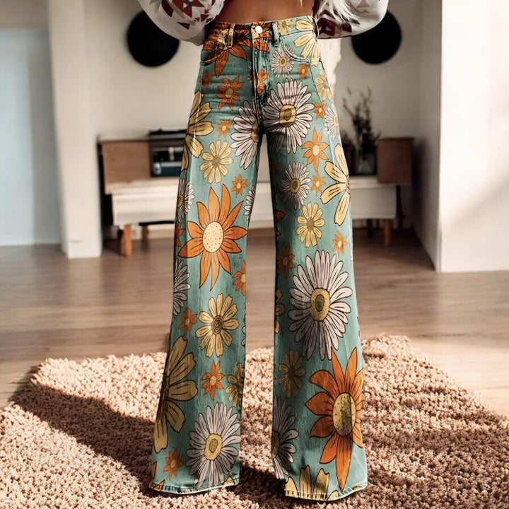 Hannah – Weite Hose mit Blumendruck
