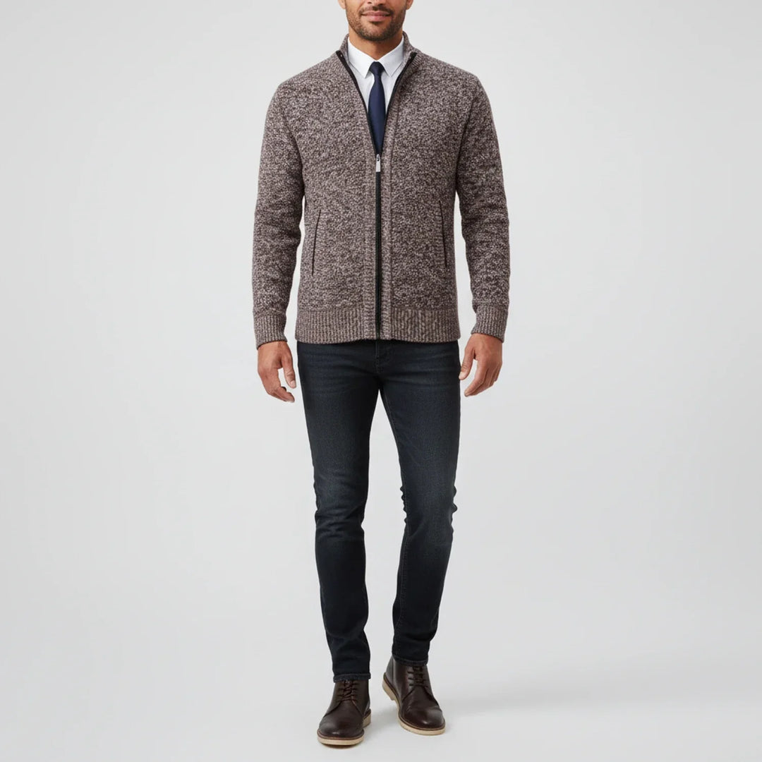 Christian | Herren Strickjacke mit Reißverschluss vorne
