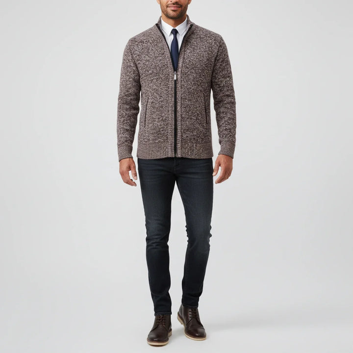 Christian | Herren Strickjacke mit Reißverschluss vorne