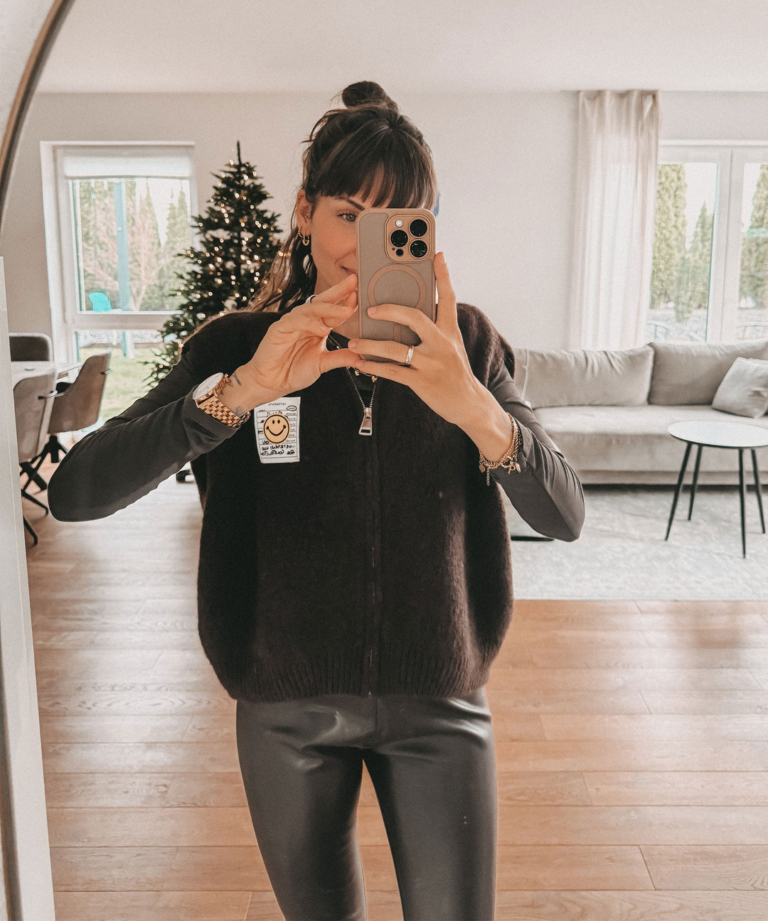 Zip Weste Smiley Naia Braun Ladypolitan ♡