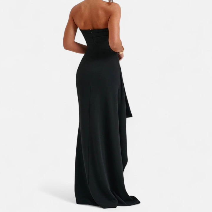 Strapless-Abendkleid für Damen mit Schlitz