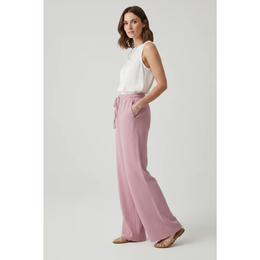 Mathilda | Damen Palazzo Hose Mit Kordelzug Für Freizeit