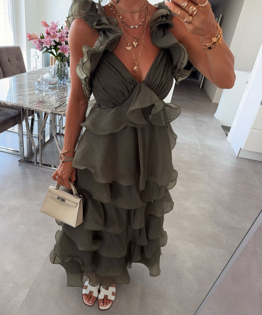 Maxi Kleid Solaya Khaki