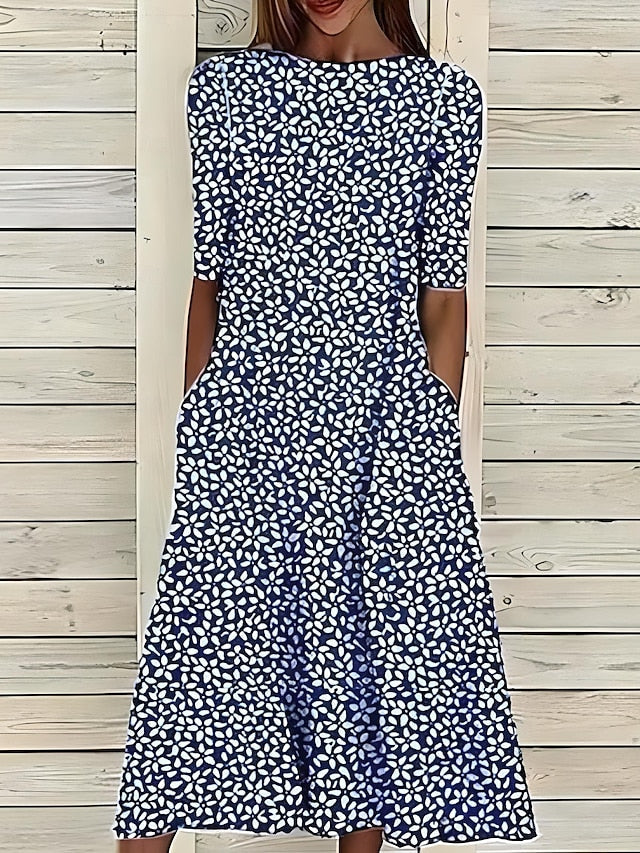Yvonne – Elegant Coastal Floral Dress for Women - Image 4